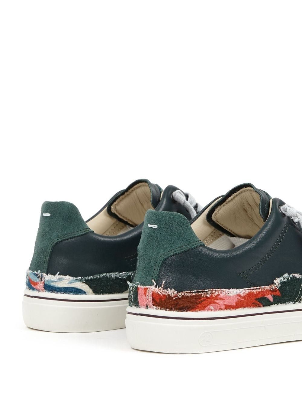 Maison Margiela oc11z0925 Leaf Print Low-Top Sneakers in Multicolor Size US 7 / IT 37 - 4 Thumbnail