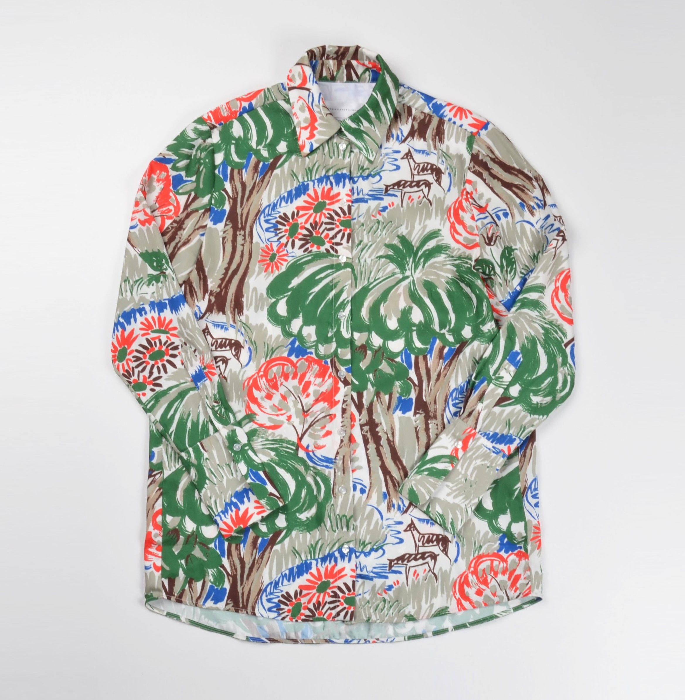 Victoria Beckham Victoria Beckham Deer Forest Print Button Up Shirt Woodland Size M / US 6-8 / IT 42-44 - 4 Thumbnail