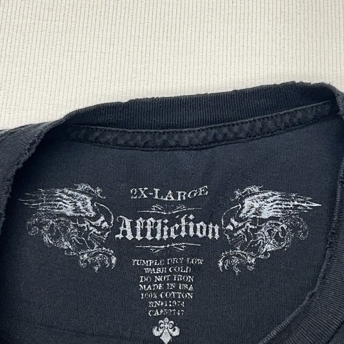 Affliction Affliction Tee Shirt Black Live Fast Skull Wings Cross Punk Size US XXL / EU 58 / 5 - 7 Thumbnail