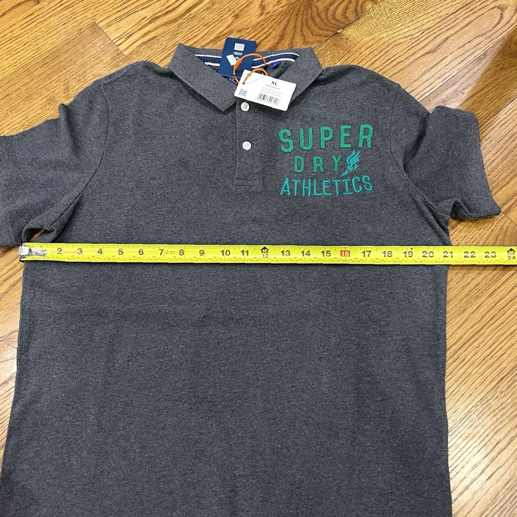 Superdry Superdry Mens Polo Shirt Enamel Gray Size XL Casual Cotton Short Sleeve Vintage Logo 2010s Size US XL / EU 56 / 4 - 6 Thumbnail