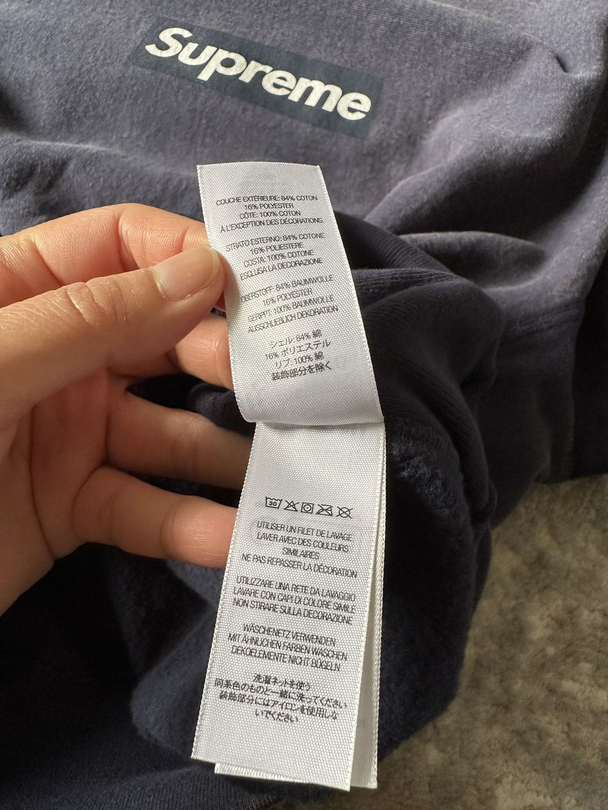 Supreme SUPREME WASHED BOX LOGO CREWNECK SS25 Size US L / EU 52-54 / 3 - 9 Thumbnail