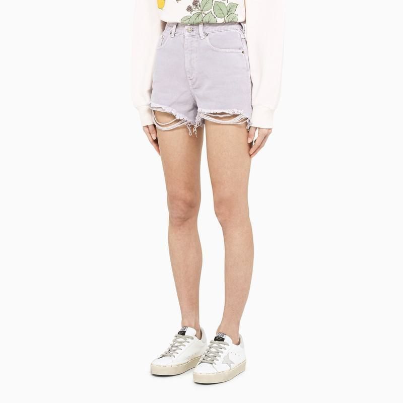 Golden Goose o1y0725 Denim Short in Lilac Size 24" / US 00 / IT 34 - 3 Thumbnail