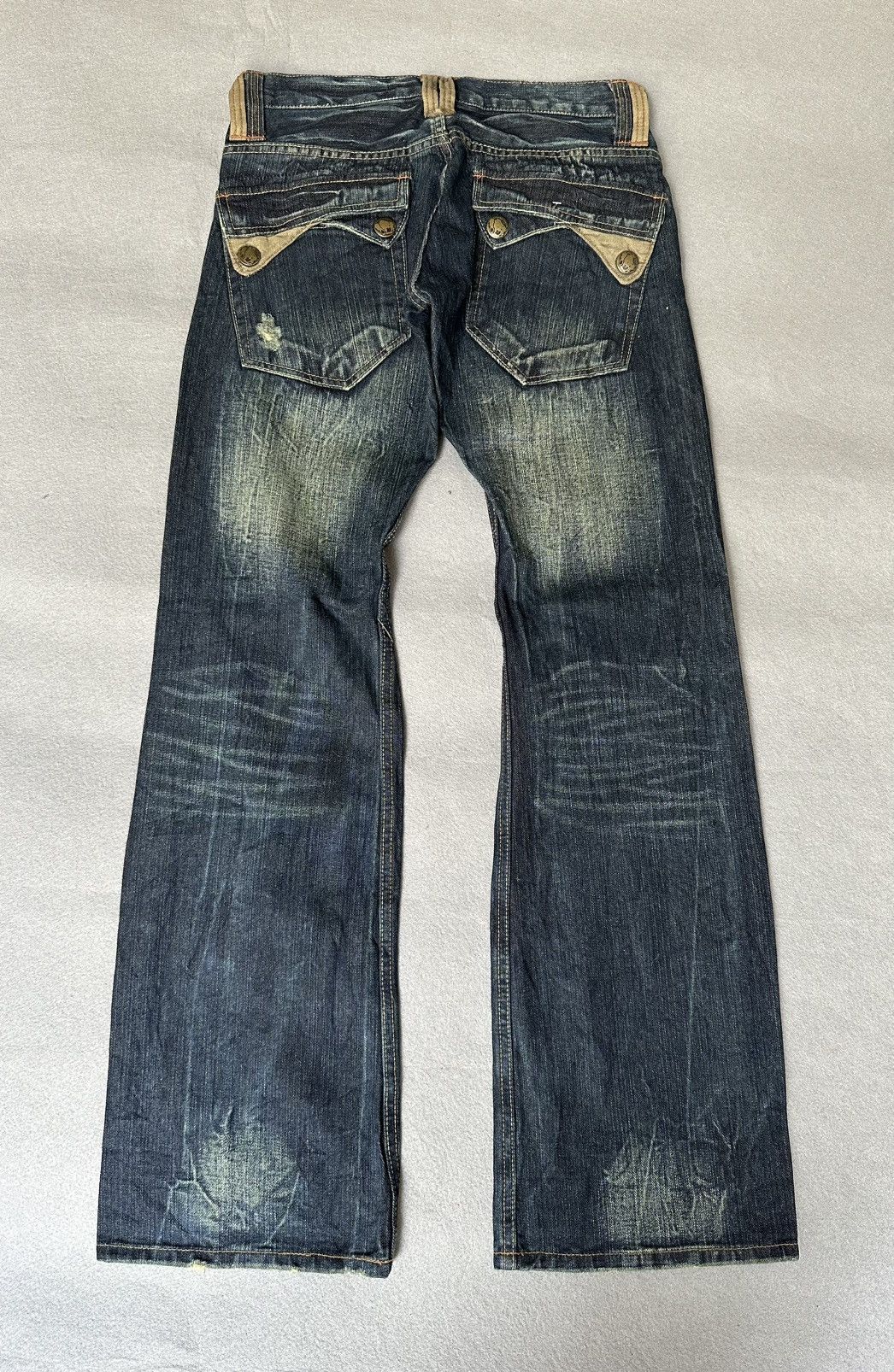 Japanese Brand FLARE Root Three Design Denim Size US 30 / EU 46 - 2 Thumbnail