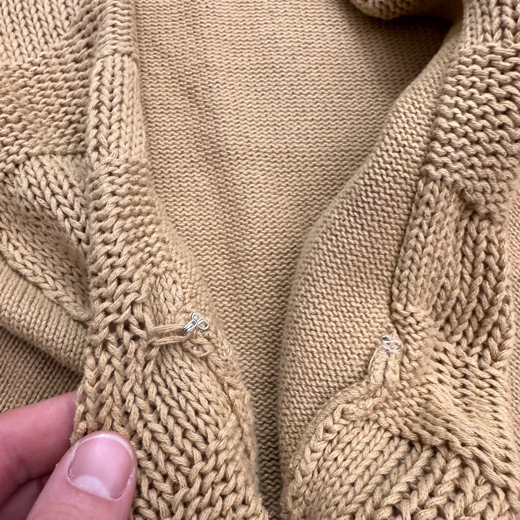 Vintage Unbranded Cardigan Sweater Women Medium Brown Open Front Chunky-Knit Casual Workwear Size M / US 6-8 / IT 42-44 - 3 Thumbnail