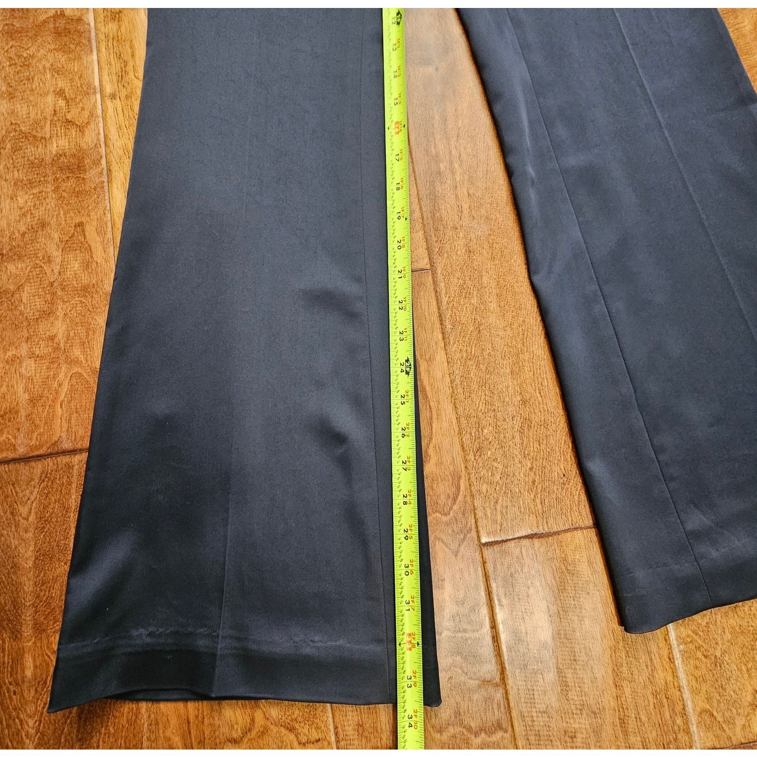 Bcbgmaxazria BCBG MAXAZRIA Blue Satin The Slim Flare Carla Dress Pants 6 Size 28" / US 6 / IT 42 - 3 Thumbnail