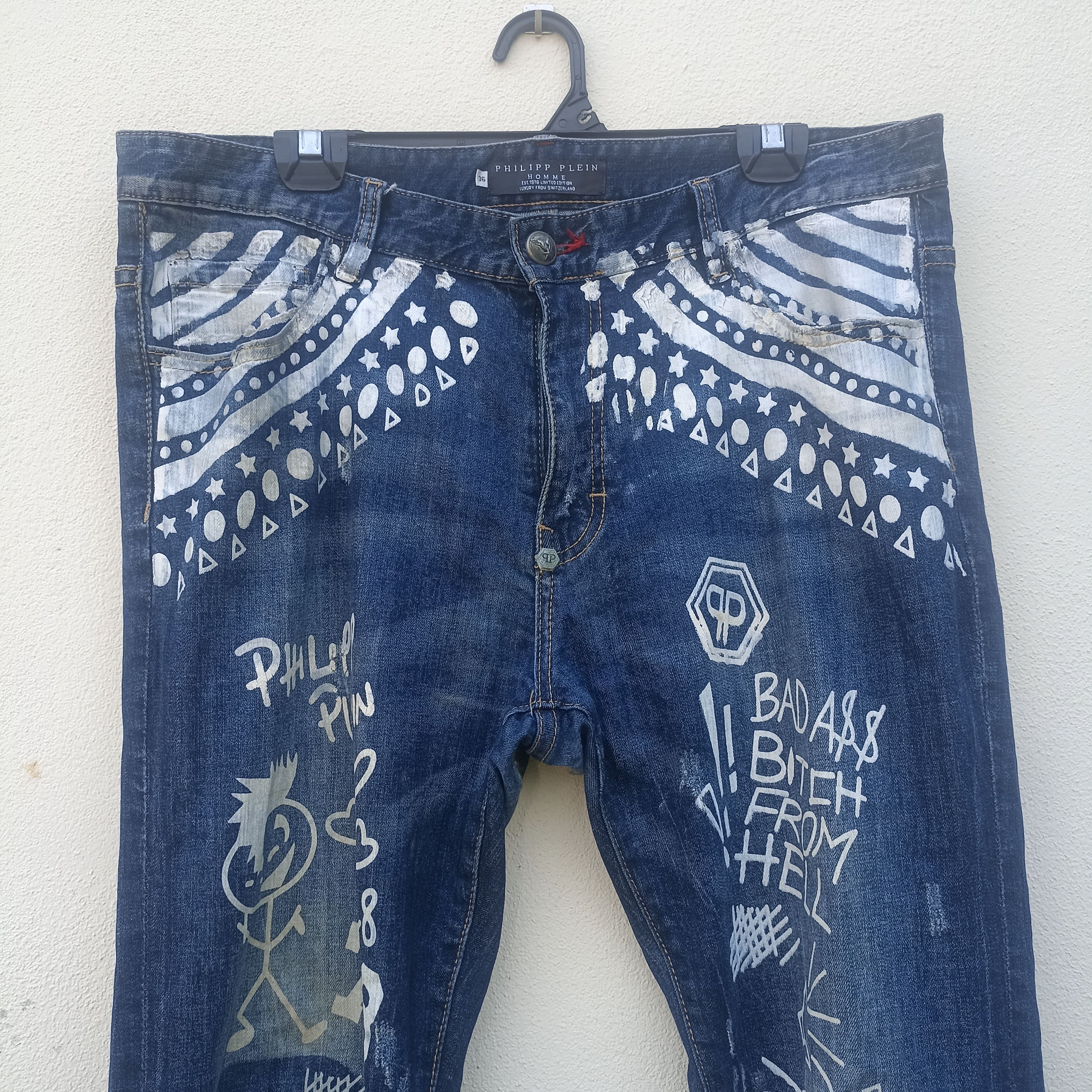 Other Philipp Plein Homme painted jean Size US 36 / EU 52 - 2 Thumbnail