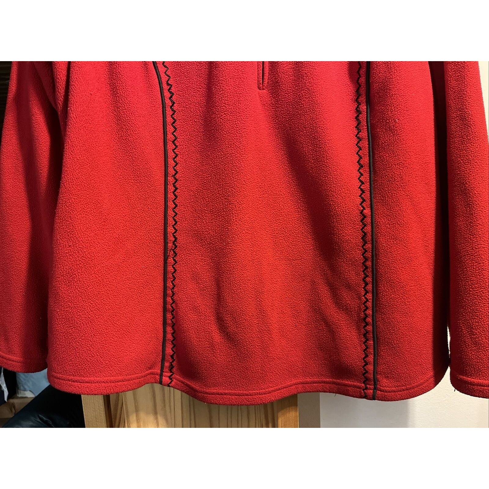 Coldwater Creek Coldwater Creek Womens 1X Red LS Zip Polyester Fleece Jacket Size XXL / US 16-18 / IT 52-54 - 6 Thumbnail