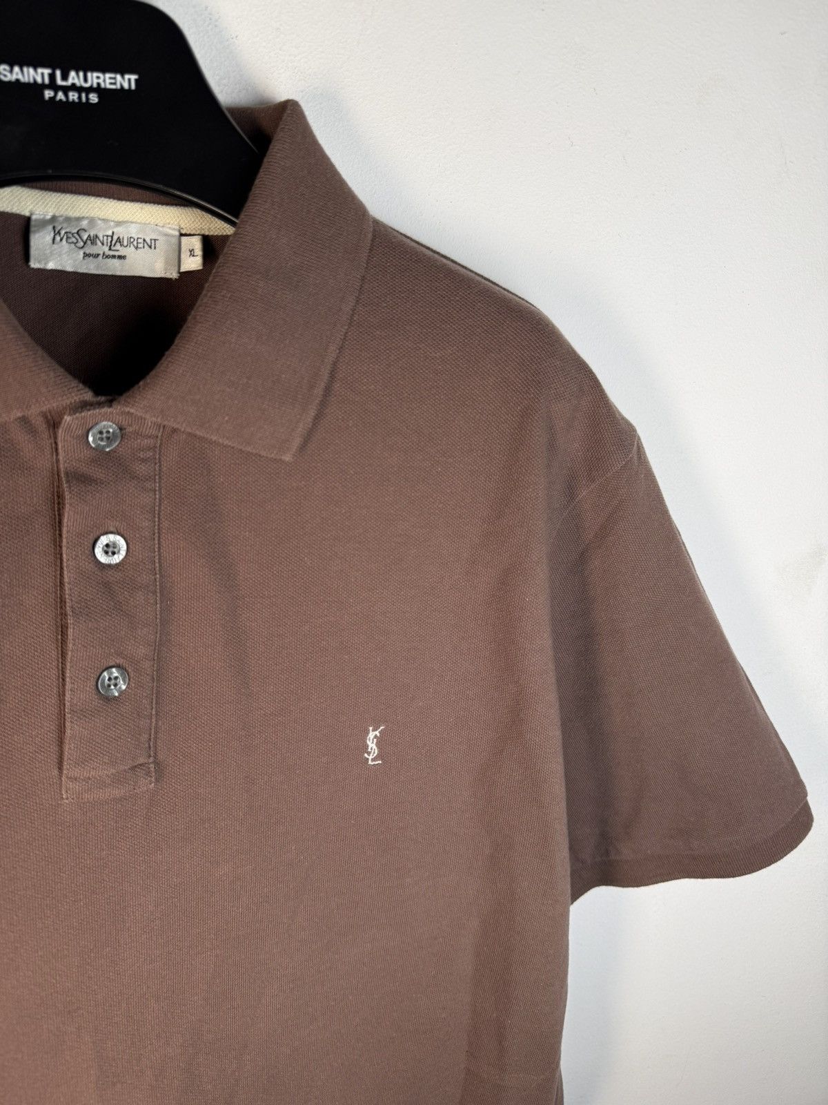 Yves Saint Laurent Brown YSL Polo Soft YSL Shirt YSL Tee Size US XL / EU 56 / 4 - 15 Thumbnail