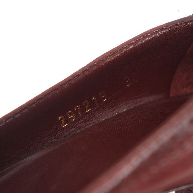 Gucci Gucci Floral Embellished Red Leather High Heels Size US 5.5 / EU 38 - 5 Thumbnail