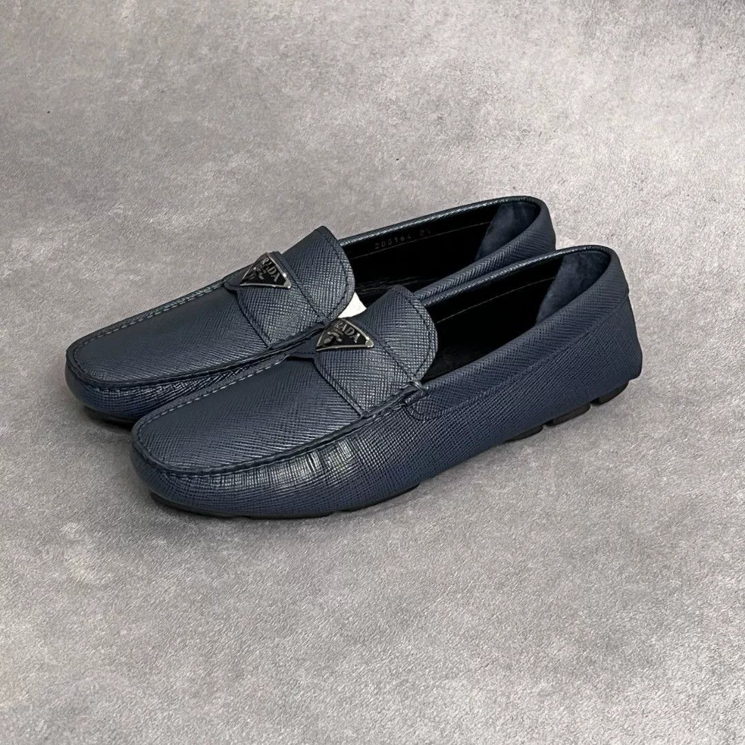 Prada Prada Leather Blue Lowtop Sneakers 9 Men Size US 9 / EU 42 - 1 Thumbnail