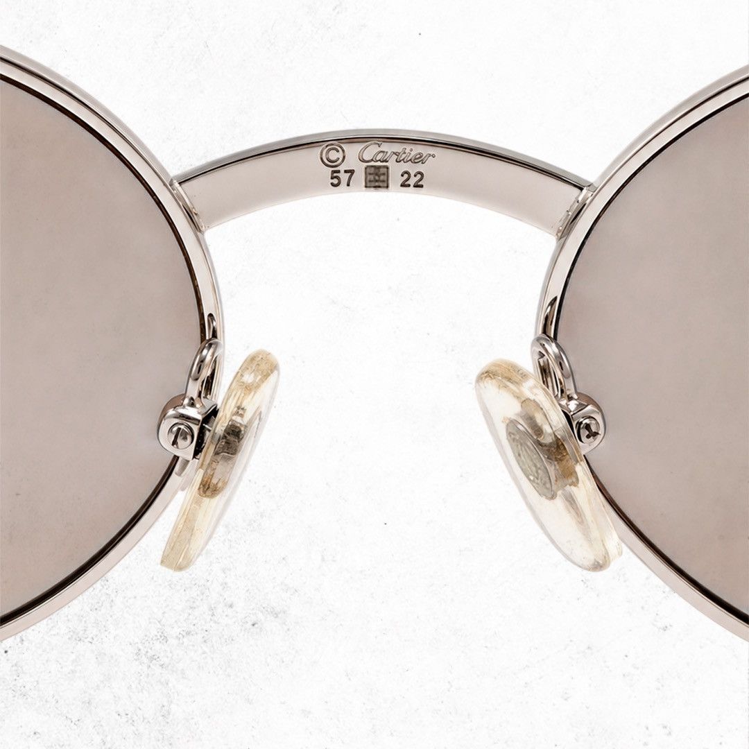 Cartier Cartier Paris 135b Sunglasses Silver Oval Frame Tinted Lenses Size ONE SIZE - 12 Thumbnail