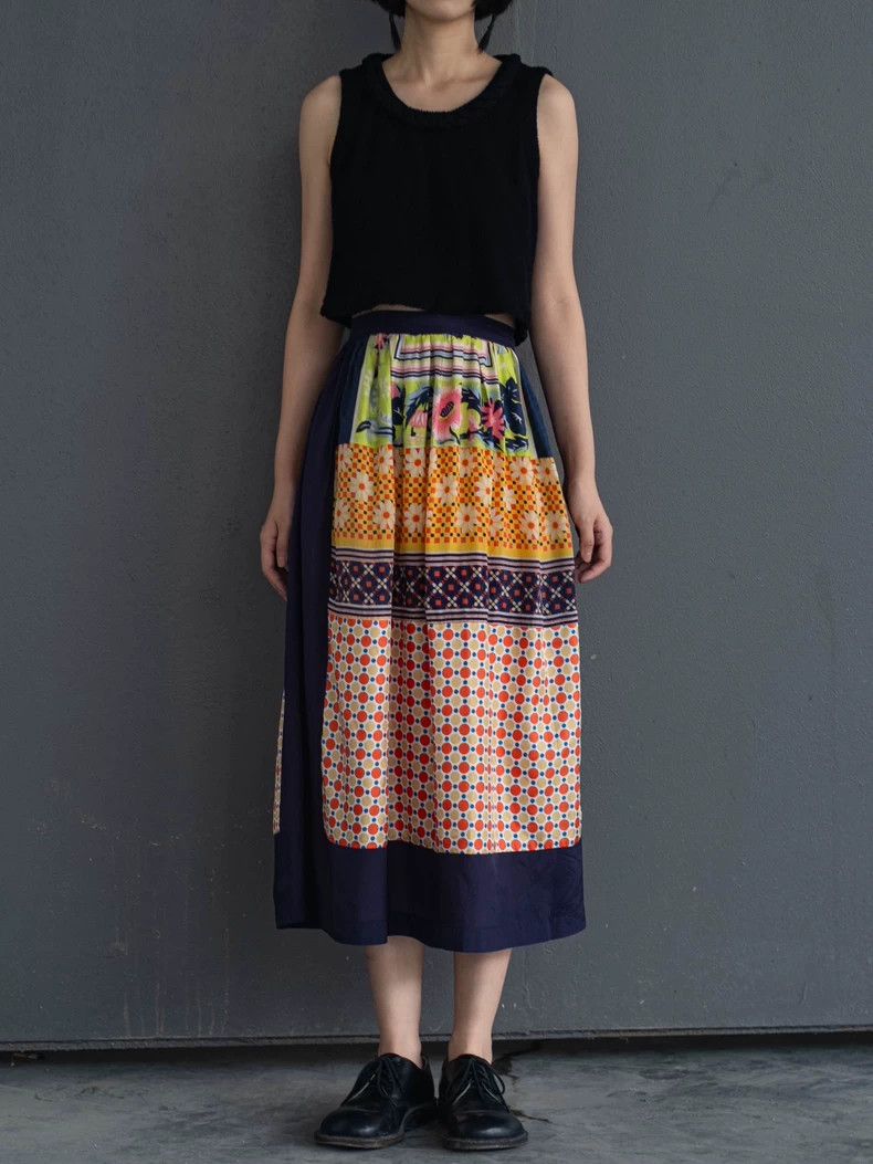 Comme Des Garcons size M Ethnic stitching flower printing