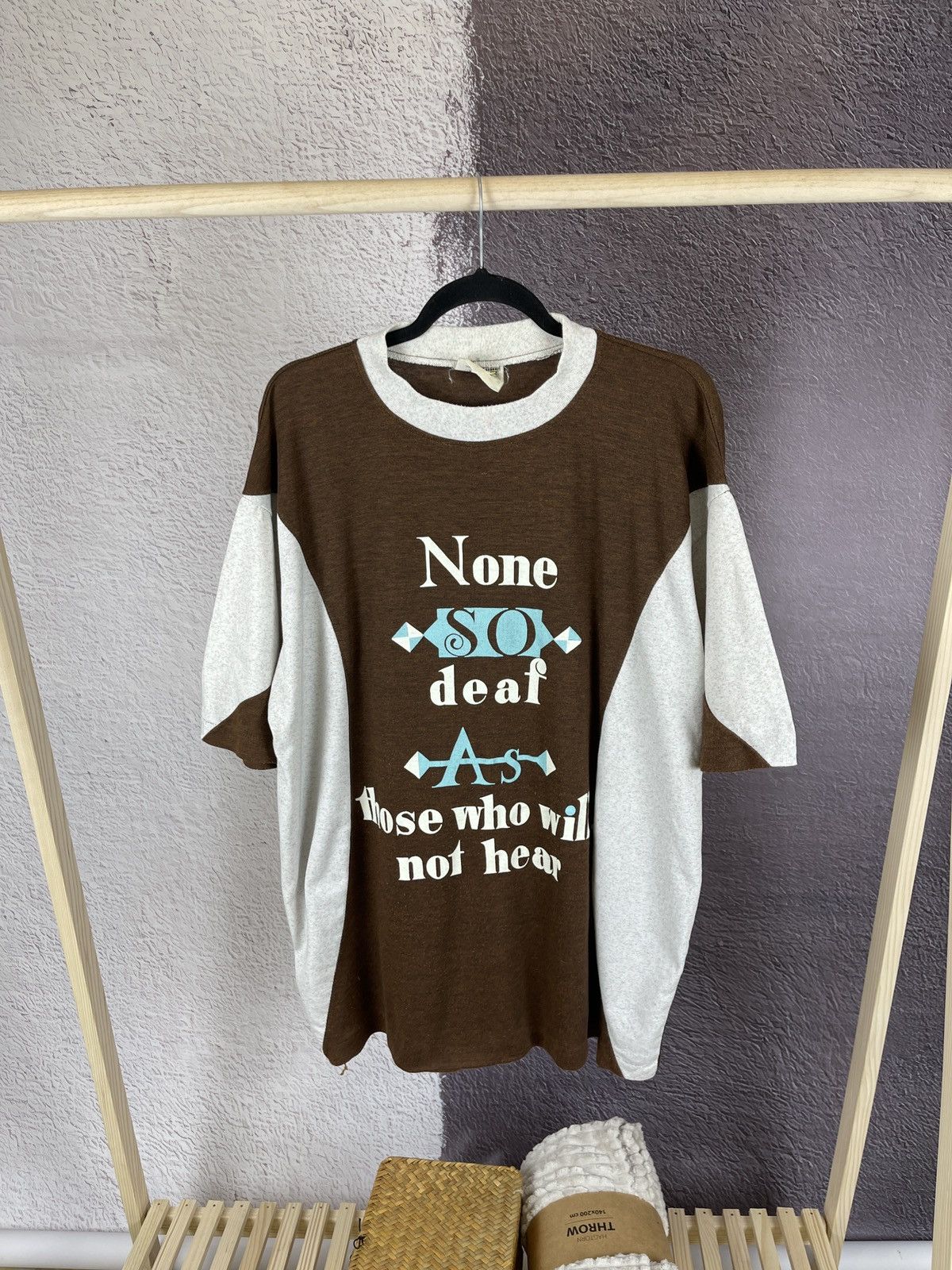 Vintage Vintage 90s “None so deaf as those who will not hear” tee Size US XL / EU 56 / 4 - 1 Thumbnail