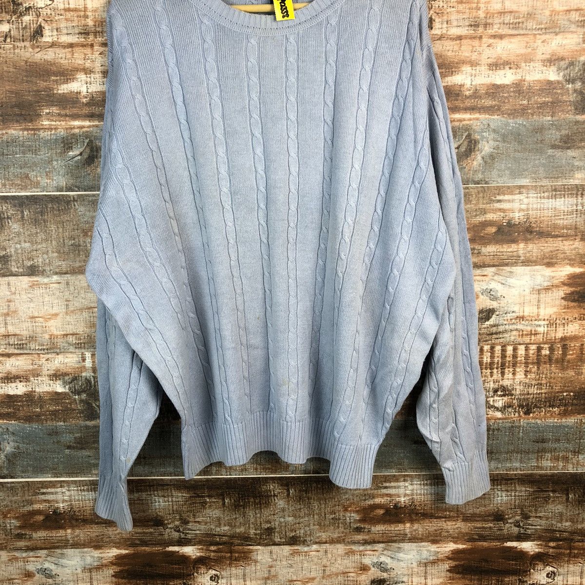 Homespun Knitwear Crocodile vintage Blue Knitwear sweatshirt #A2335 Size US L / EU 52-54 / 3 - 3 Thumbnail