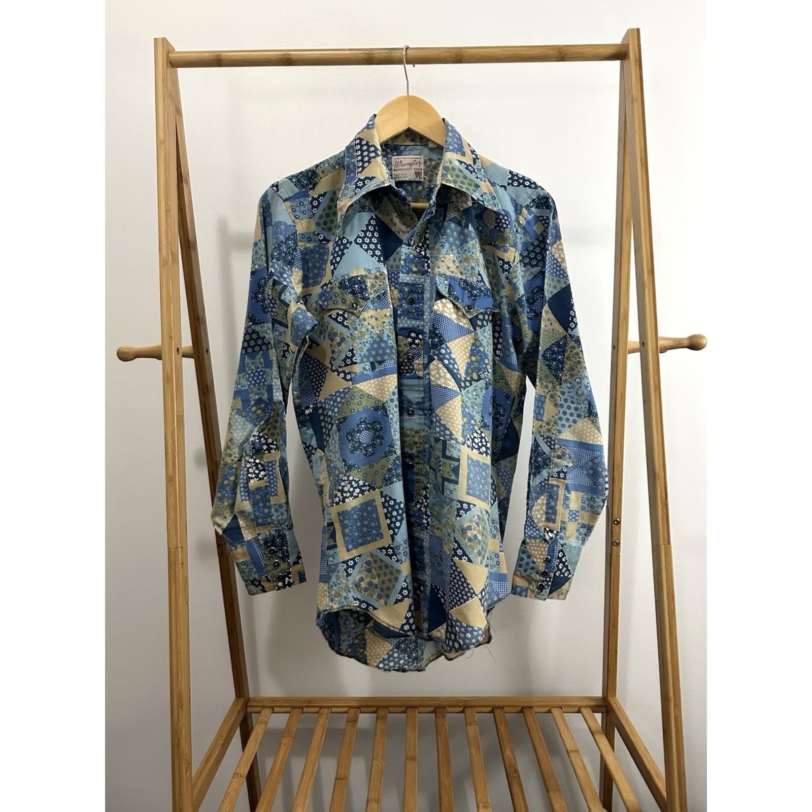 Wrangler VTG Wrangler Rockabilly Floral Patchwork Pearl Snap Western Shirt L Multicolor Mens 60s 15-33 Size US L / EU 52-54 / 3 - 2 Thumbnail