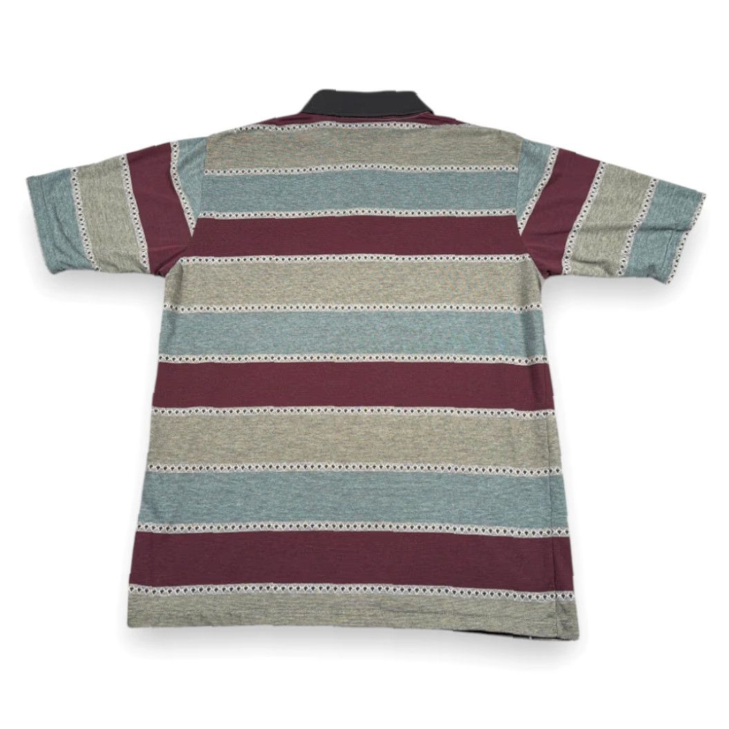 Vintage VINTAGE Classics by Palmland Polo Shirt Adult MEDIUM Gray Striped 90s Golf Shirt Mens Size US M / EU 48-50 / 2 - 3 Thumbnail
