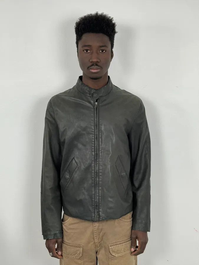 Emporio Armani AW2006 Emporio Armani Biker Eroded Leather Jacket Size US S / EU 44-46 / 1 - 2 Thumbnail