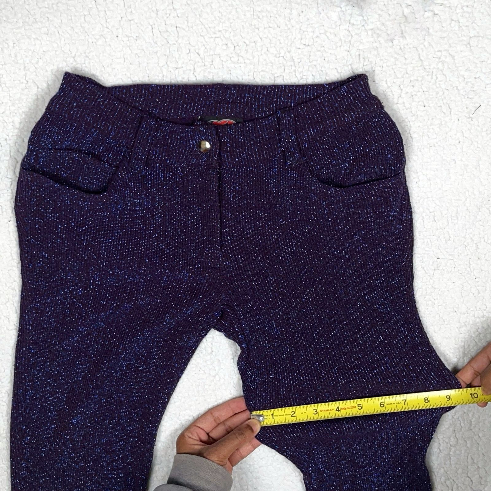 Vintage 90s Lip Service Sparkly Blue Pants Small Womens Goth