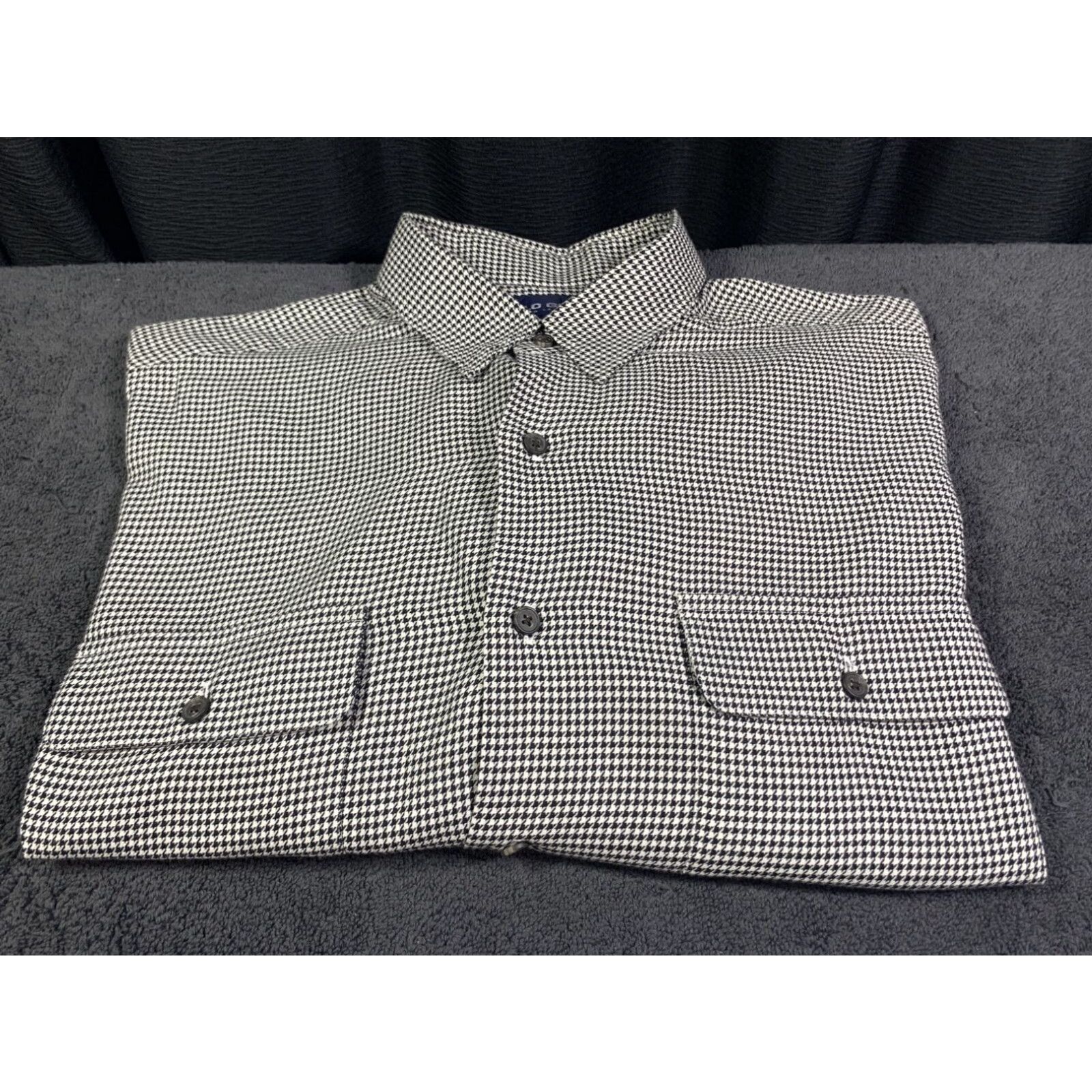 Polo Ralph Lauren Polo Ralph Lauren Button-Up Shirt Mens Large Long Sleeve Black White Houndstooth Size US L / EU 52-54 / 3 - 1 Thumbnail