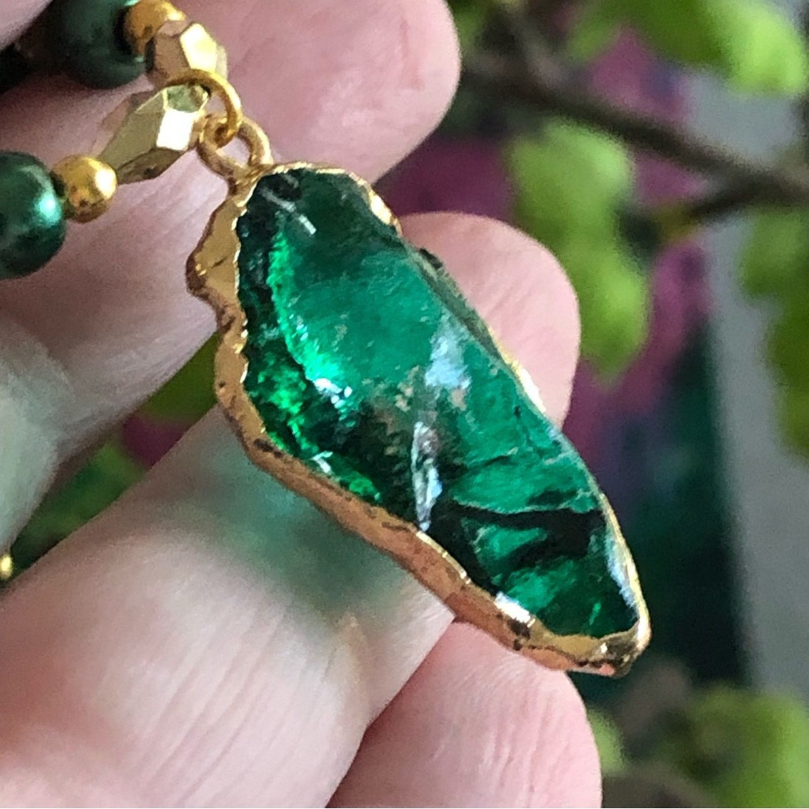 Handmade Handcrafted repurpose dyed glass arrowhead Pearl necklace Size ONE SIZE - 11 Thumbnail