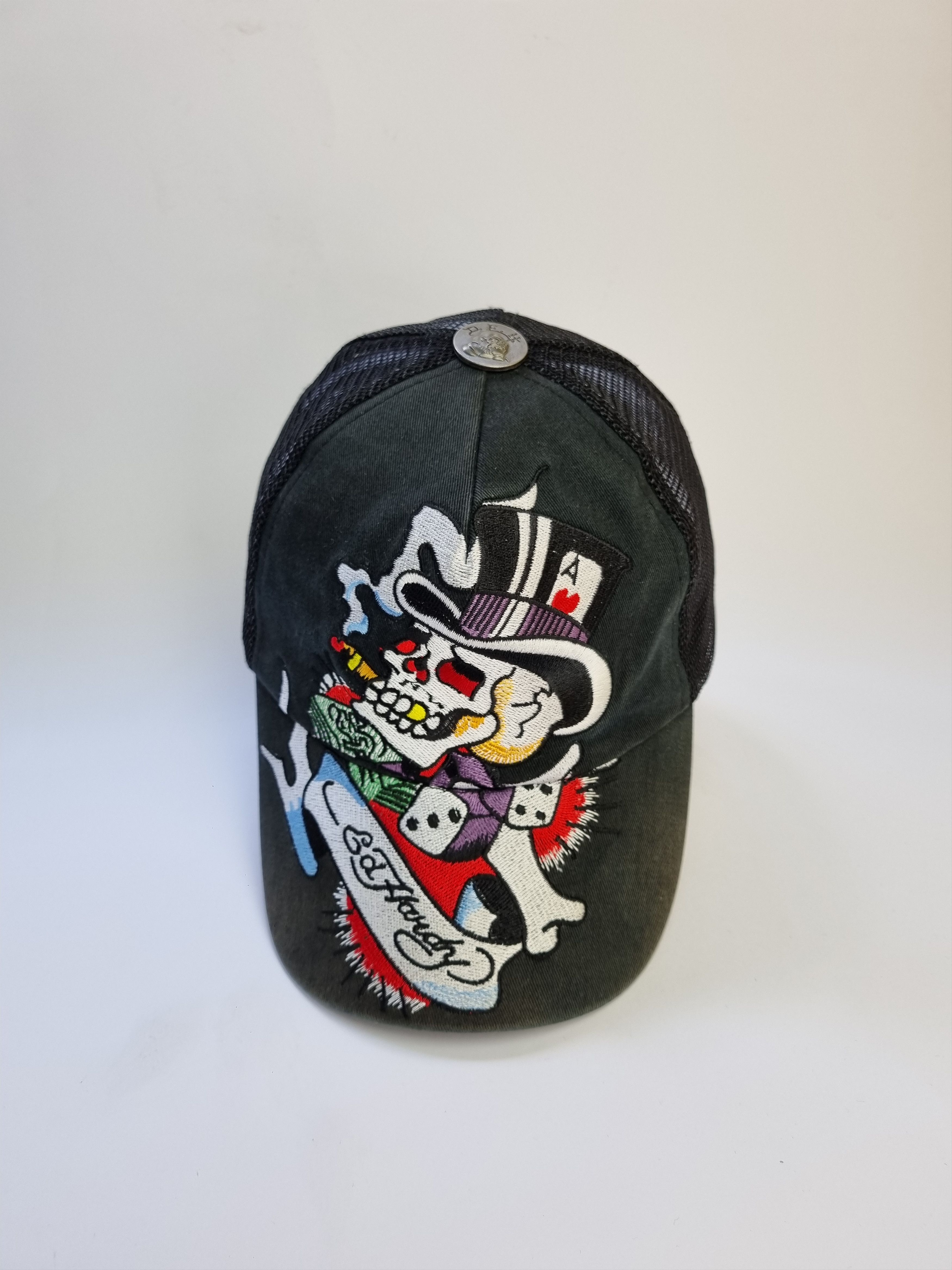 Christian Audigier × Ed Hardy Ed Hardy Embroidered Amazing Skull Artistic Comic Design Cap Size ONE SIZE - 3 Thumbnail