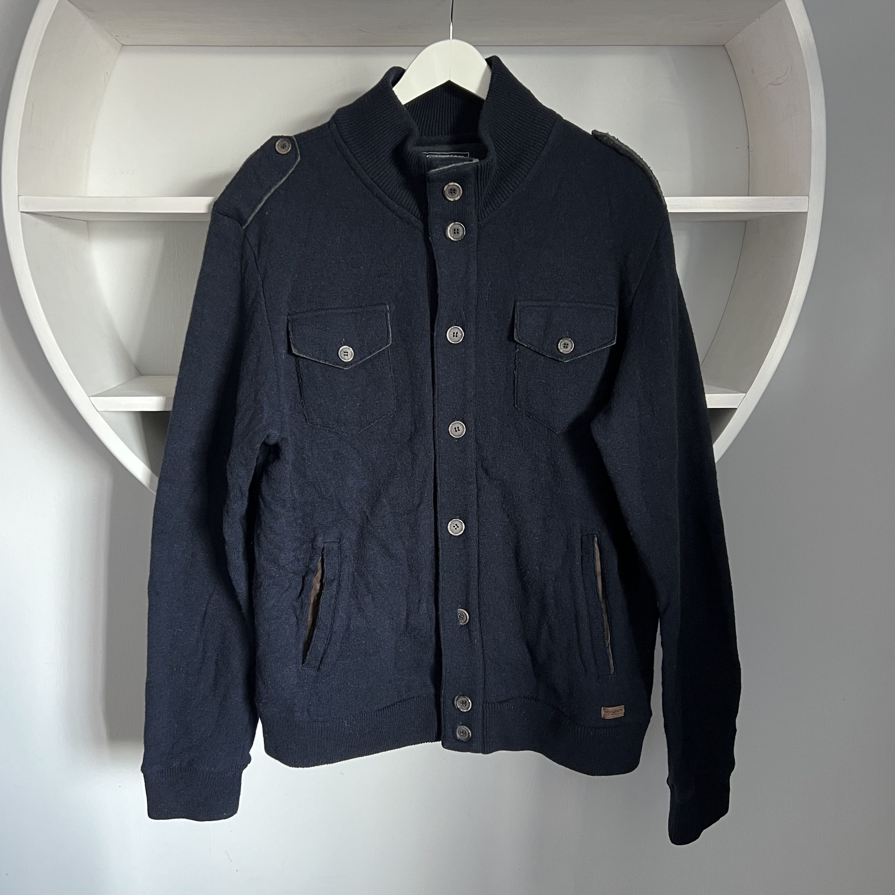 Woolrich Woolen Mills WOOLRICH Blue Wool Button Jacket Cardigan Size XL / 2XL Size US XXL / EU 58 / 5 - 1 Thumbnail