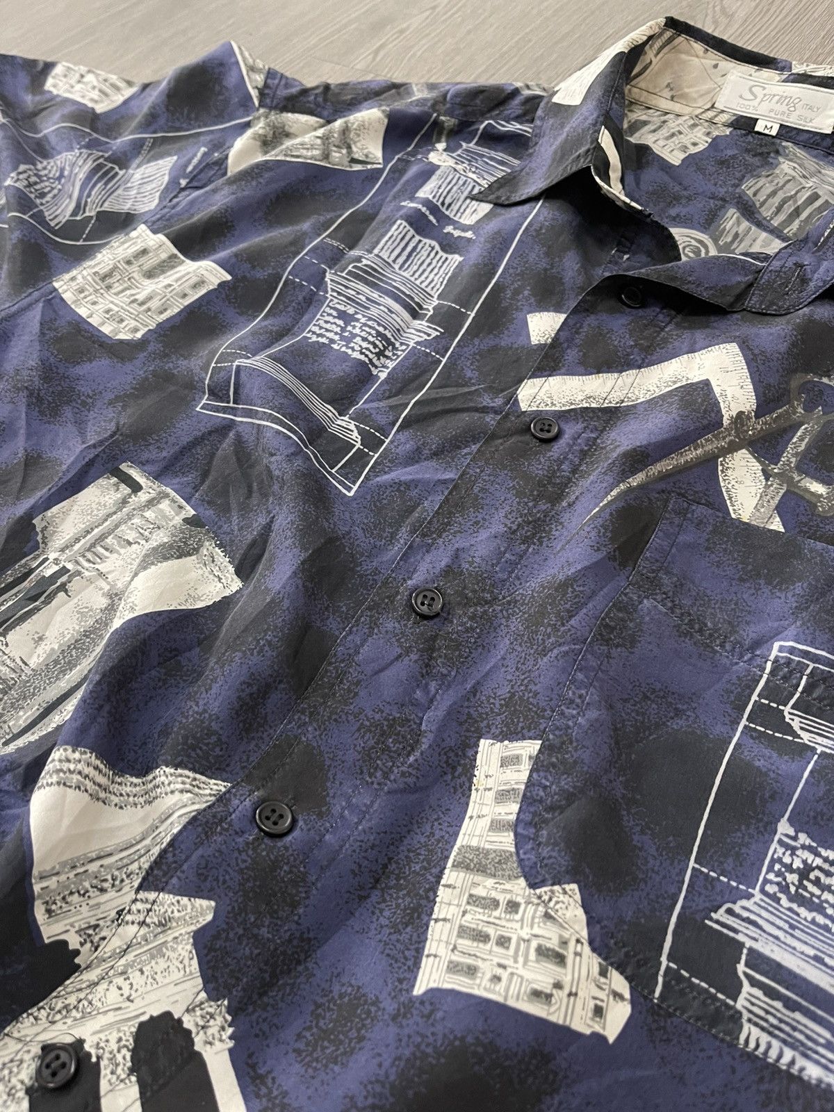 Designer Italian art pure silk shirt Size US M / EU 48-50 / 2 - 5 Thumbnail