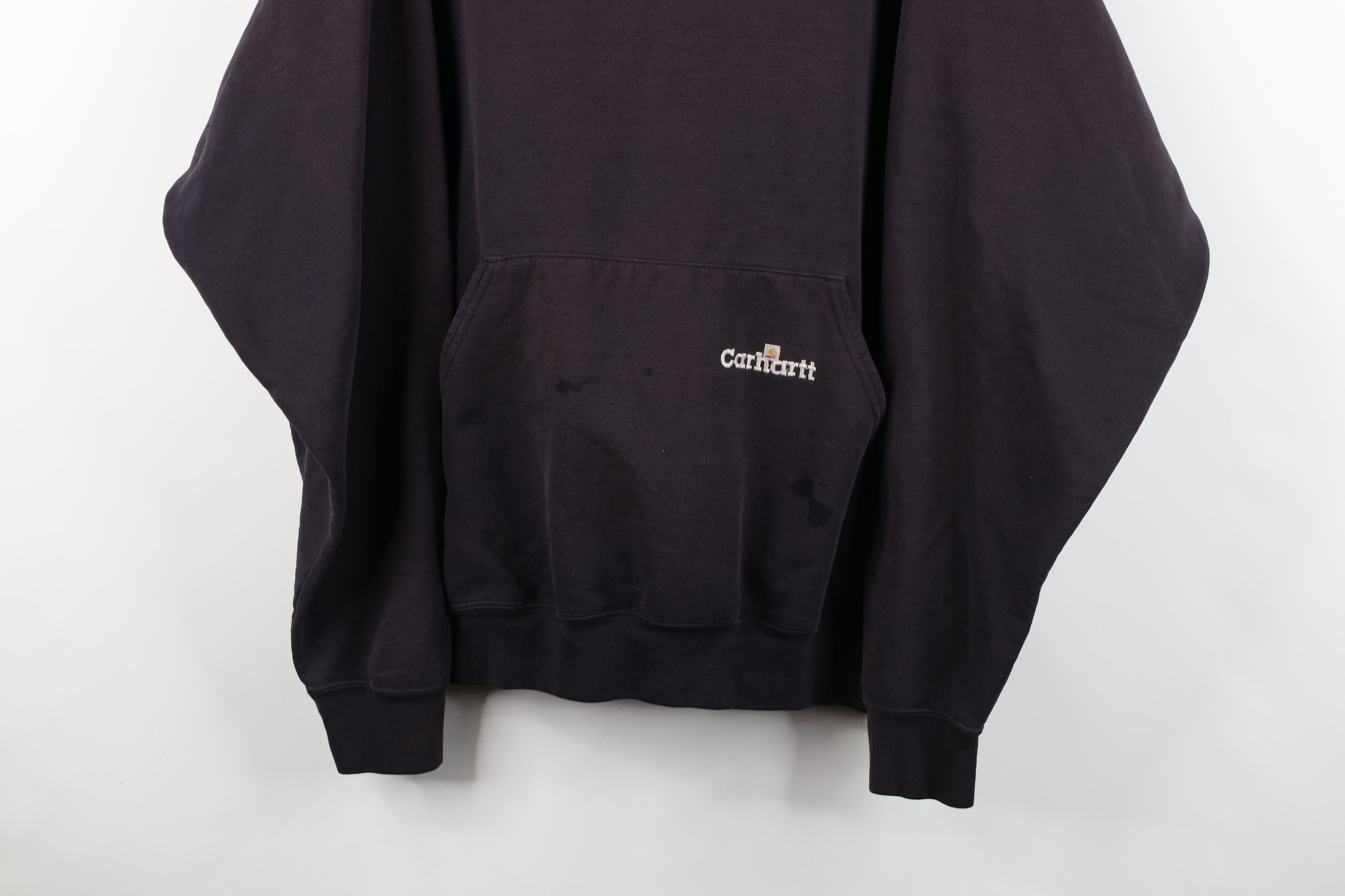 Carhartt × Vintage Vintage Y2K Carhartt Spell Out Heavyweight Hoodie Sweatshirt Size US XXL / EU 58 / 5 - 3 Thumbnail