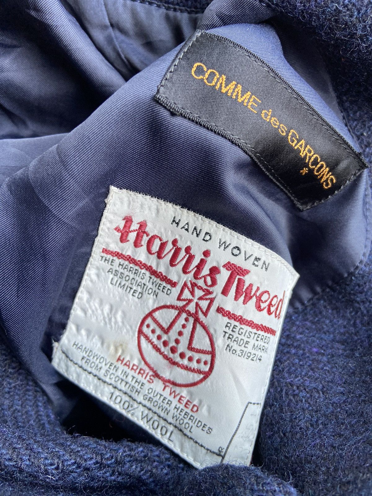 Rei Kawakubo AW1988 Comme des Garçons x Harris Tweed Wool Blazer Jacket Size US M / EU 48-50 / 2 - 5 Thumbnail