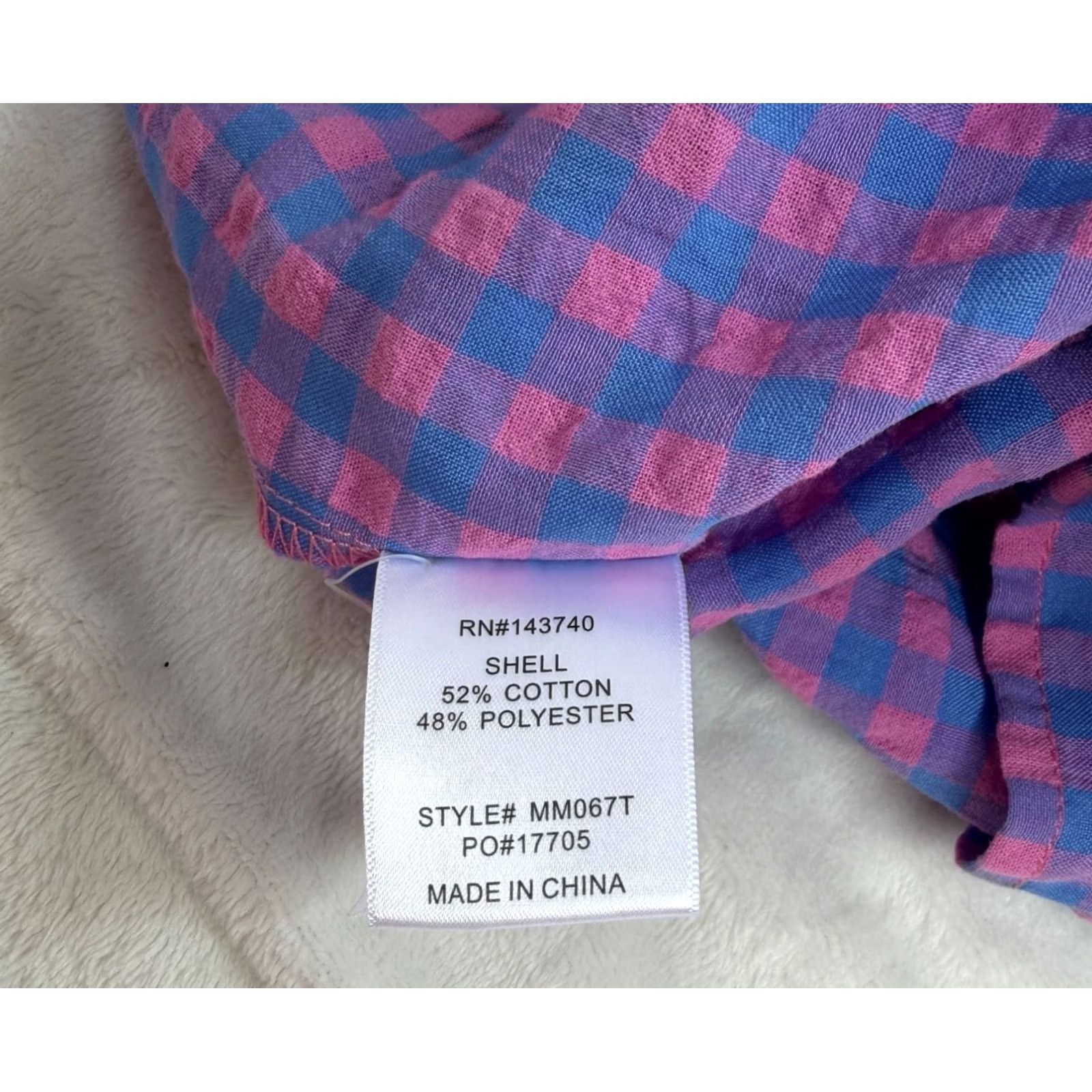 Pinko HYACINTH HOUSE Pink Blue Textured Gingham Rosie Blouse Coastal Preppy Womens Small Size S / US 4 / IT 40 - 5 Thumbnail