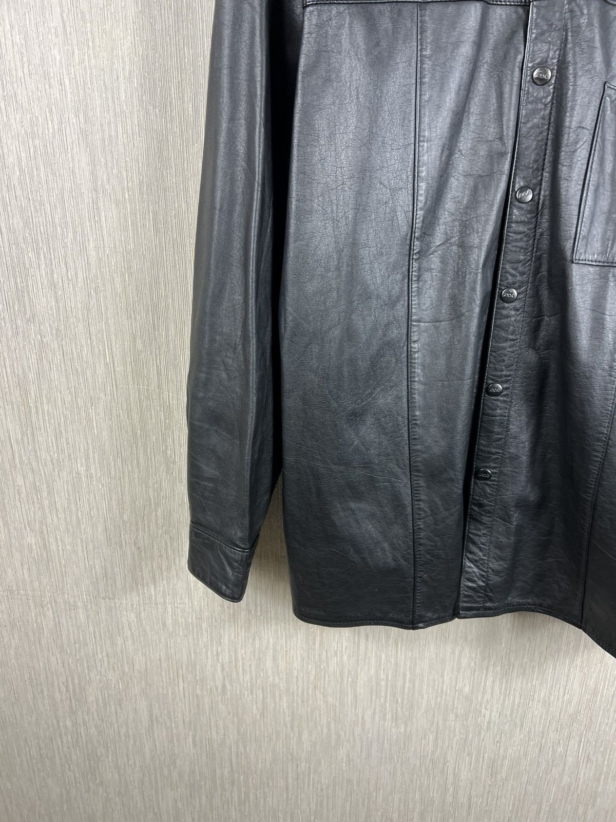 Guidi Vintage 90s avant garde leather shirt button up with pocket Size US M / EU 48-50 / 2 - 6 Thumbnail