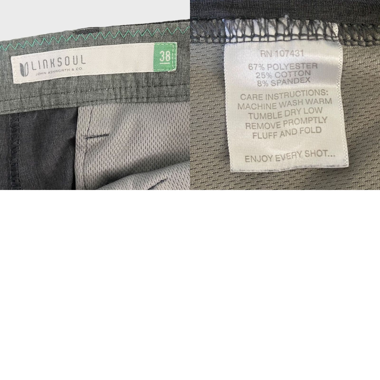 Vintage Linksoul Solid Boardwalker Hybrid Golf Shorts Mens 38 Gray Athletic Stretch Size US 38 / EU 54 - 8 Thumbnail