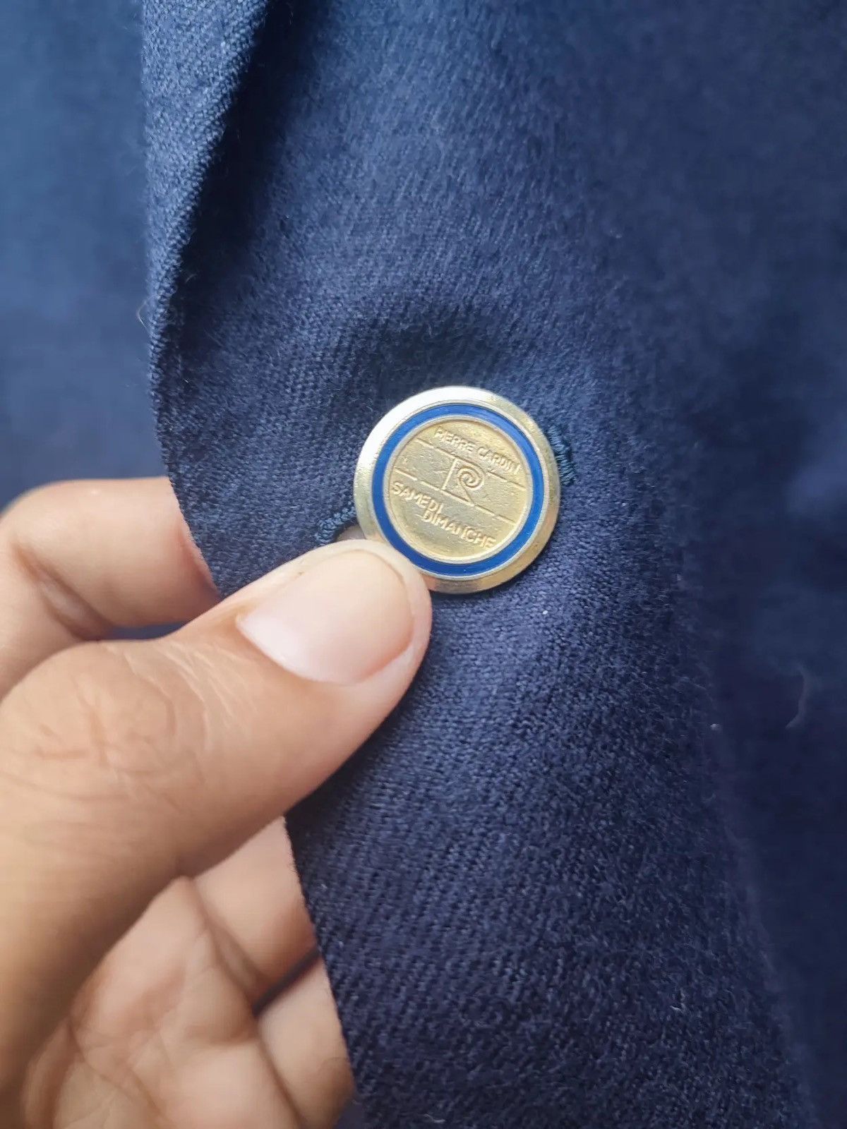 Pierre Cardin Pierre Cardin Wool Blazer – Navy – Gold Buttons Size 42R - 4 Thumbnail