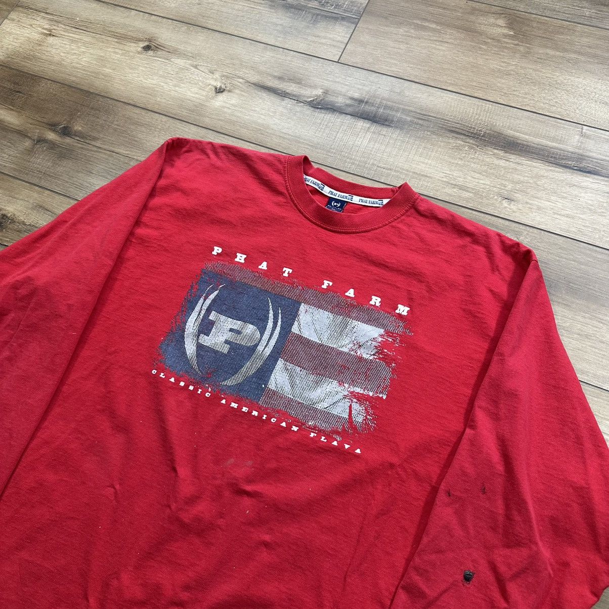 Phat Farm Vintage 2000s Y2K Phat Farm Red Long Sleeve Graphic Tee Size US XL / EU 56 / 4 - 3 Thumbnail