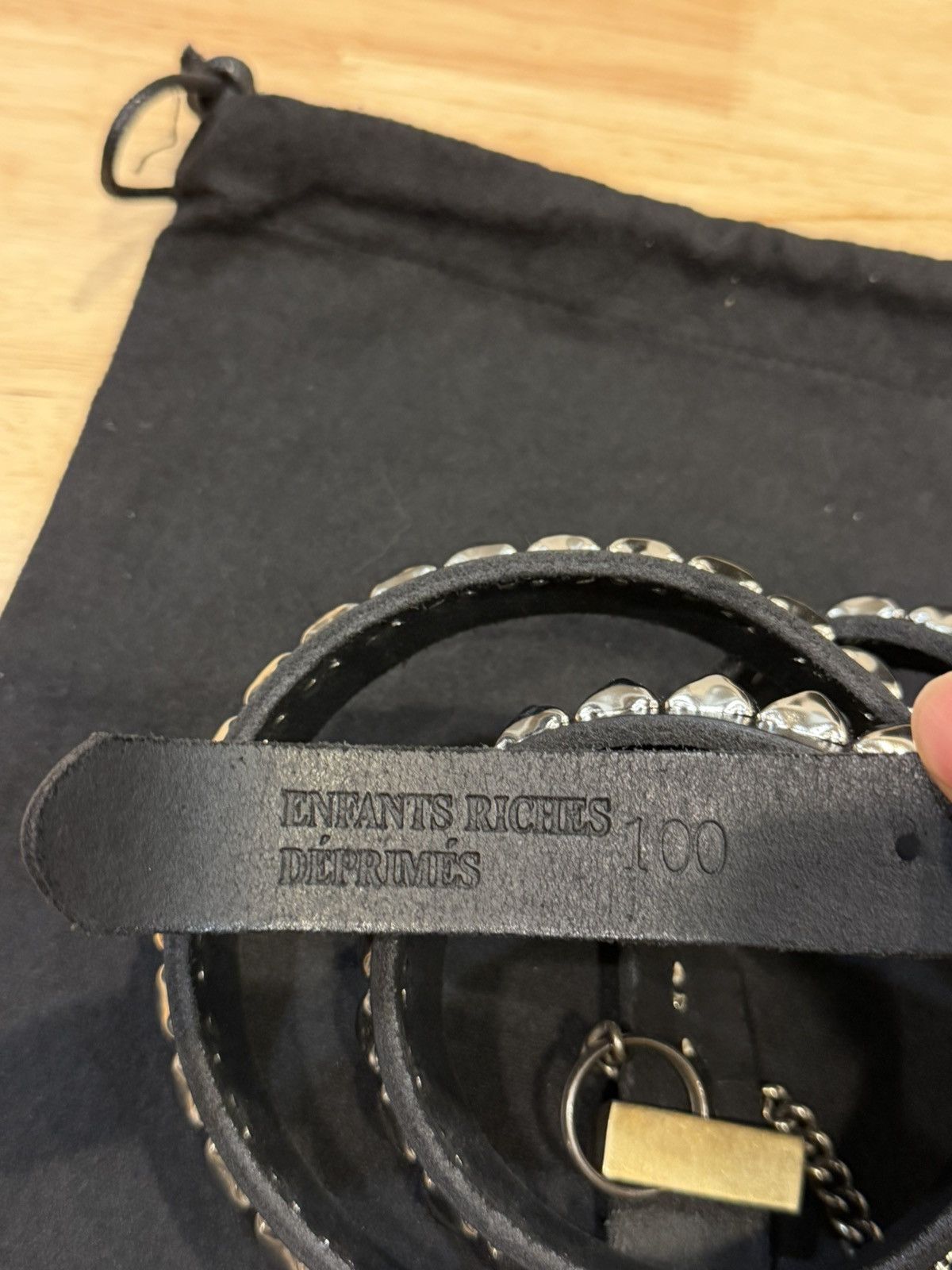 Enfants Riches Deprimes ERD Simple Rose Chain Studded Belt 100 Size 36 - 3 Thumbnail