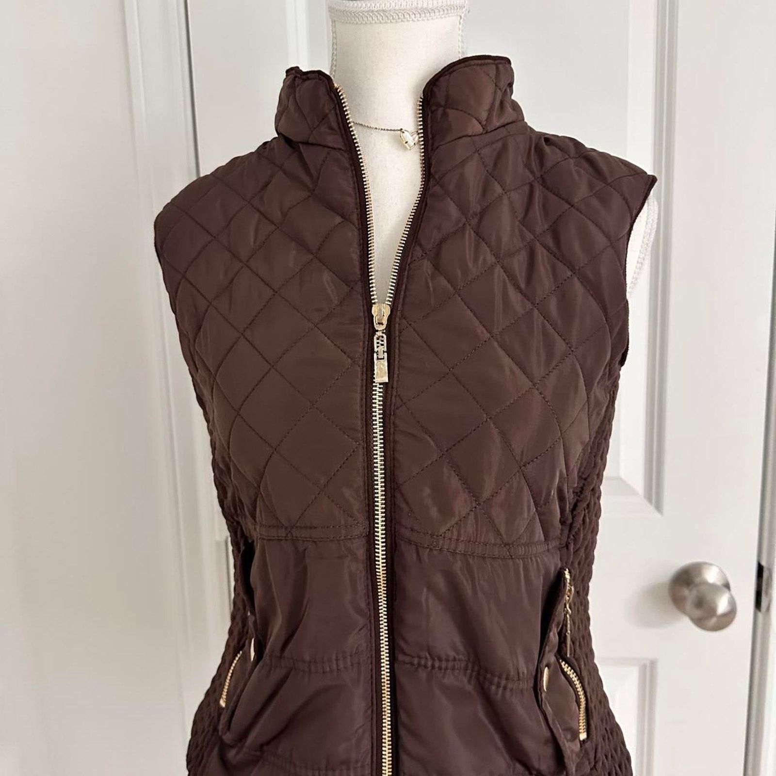 Other Outer Edge Vintage Leopard Fur Lined Puff Vest Size S / US 4 / IT 40 - 8 Thumbnail