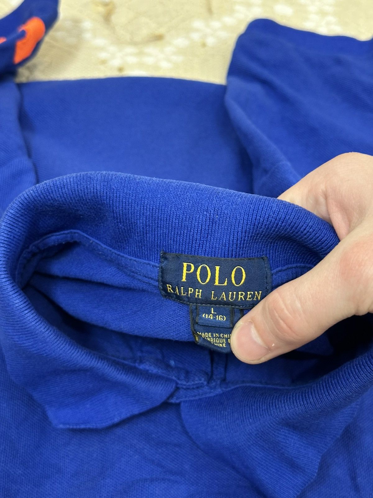 Ralph Lauren 🔥 Y2K Ralph Lauren Blue Big Logo Polo T Shirt Chief Keef Size US XS / EU 42 / 0 - 5 Thumbnail
