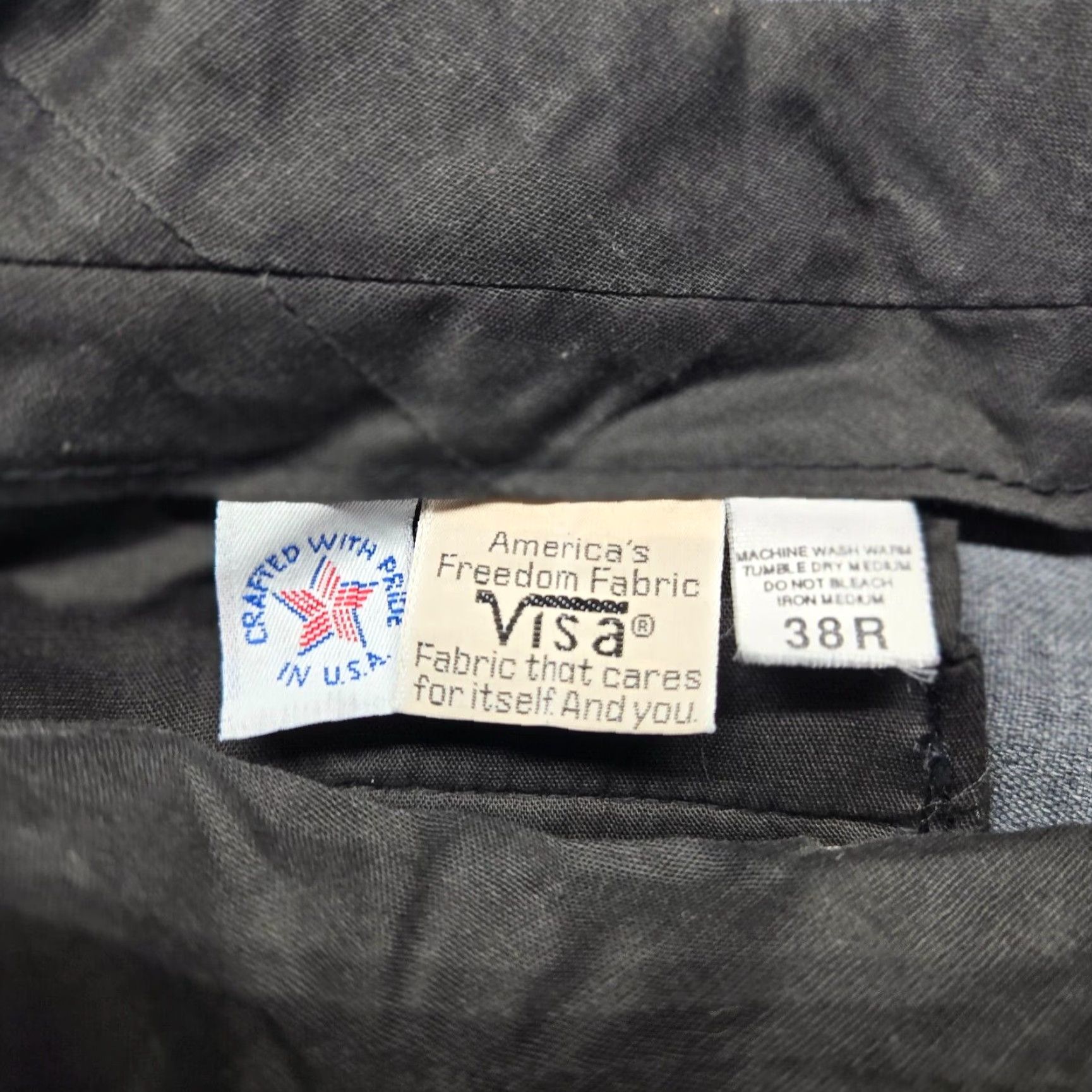 Vintage VISA Gray Pants Regular Men 38R Pockets Straight Inseam 30 in Dress Uniform Style America’s Freedom Size US 38 / EU 54 - 3 Thumbnail
