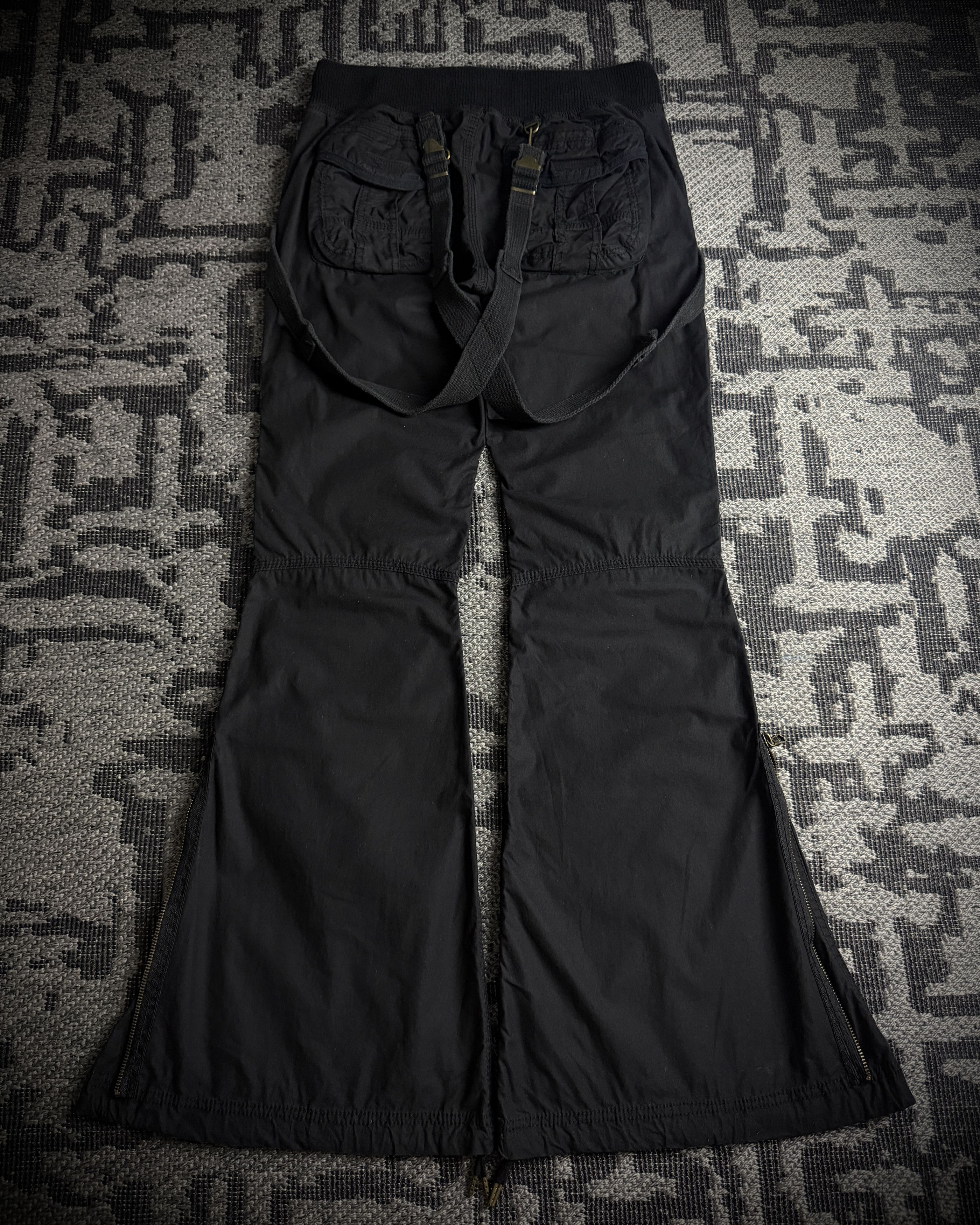 GOA GOA Suspender Cargo Flared Pants Black Size US 30 / EU 46 - 2 Thumbnail