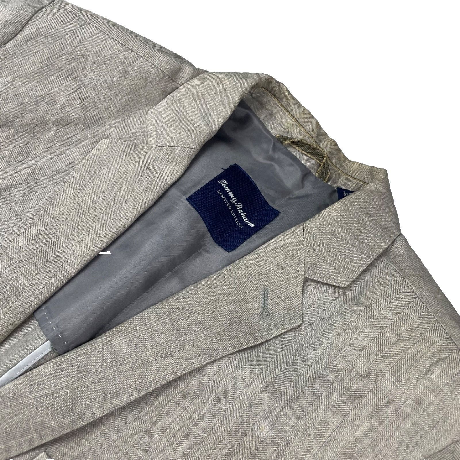 Tommy Bahama Tommy Bahama Men’s 100% Irish Linen 2-Button Blazer Beige/Ta Size 40R - 1 Thumbnail