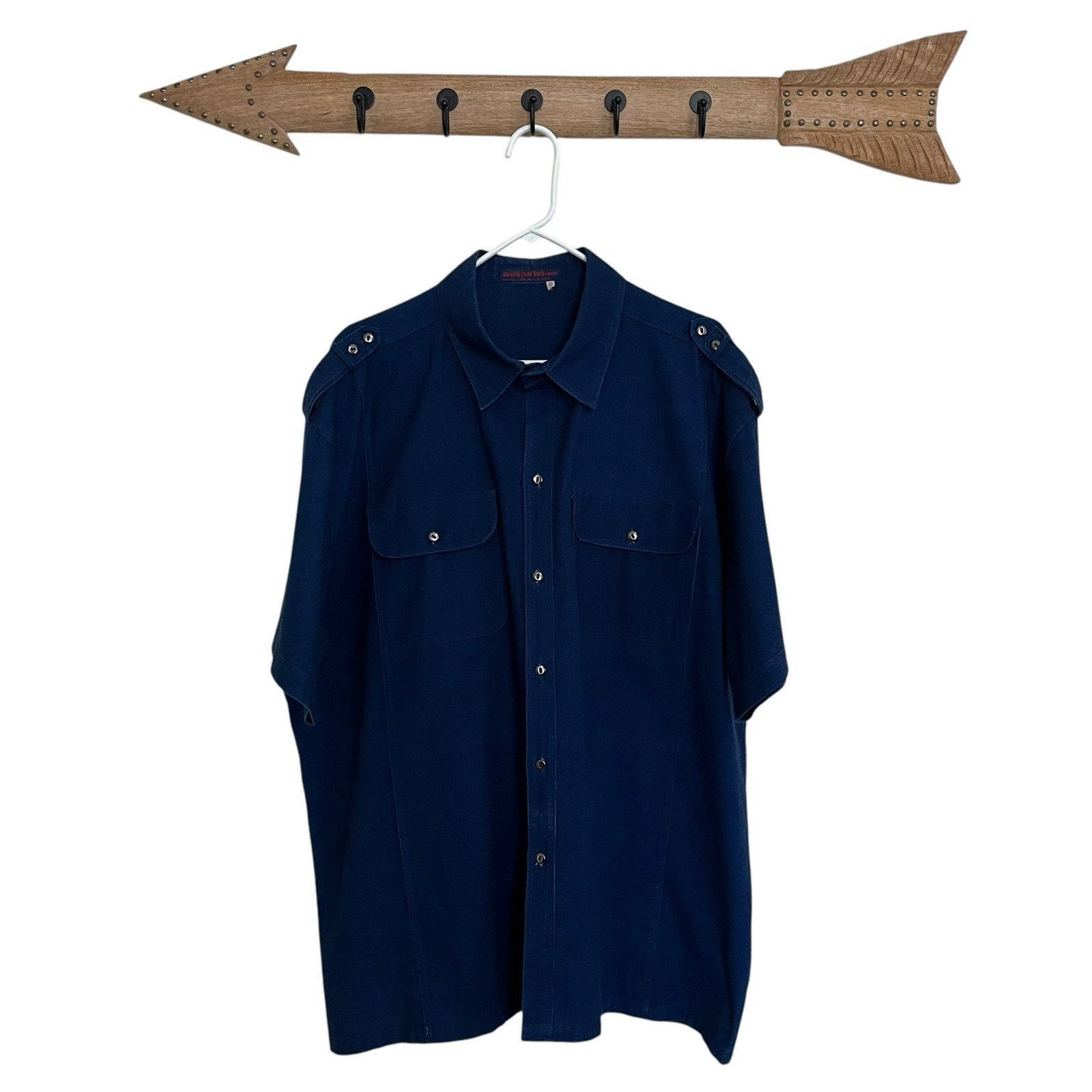 Vintage Vintage Indigo Dyed Chore Shirt Thailand XL Moh Hom Mor Size US XL / EU 56 / 4 - 1 Thumbnail