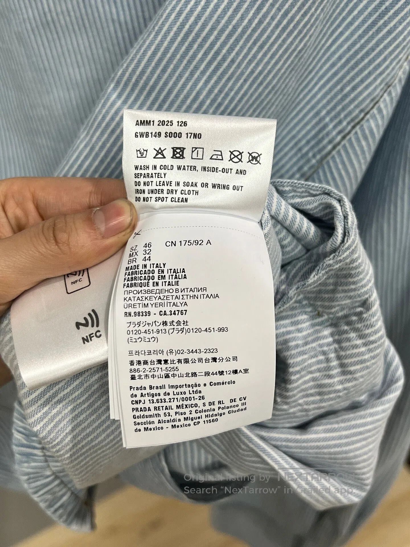 Miu Miu Miu Miu Striped Denim Jacket. Size L / US 10 / IT 46 - 5 Thumbnail
