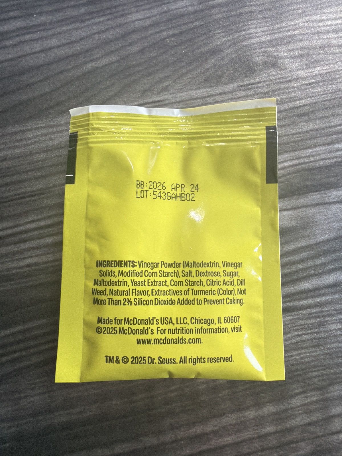 Hypebeast 2025 McDonald’s Grinch Salt Dill Pickle Seasoning Size ONE SIZE - 2 Thumbnail