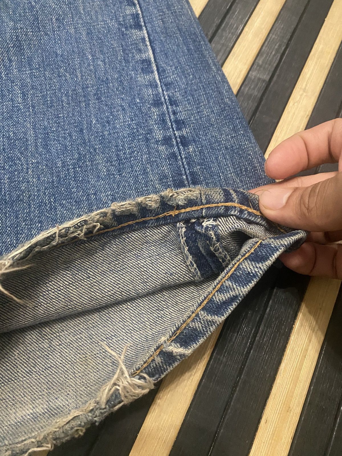 Levi's × Levi's Vintage Clothing Rare Vintage 80s Levi’s Big E Distressed Jeans Made Usa Size US 34 / EU 50 - 7 Thumbnail