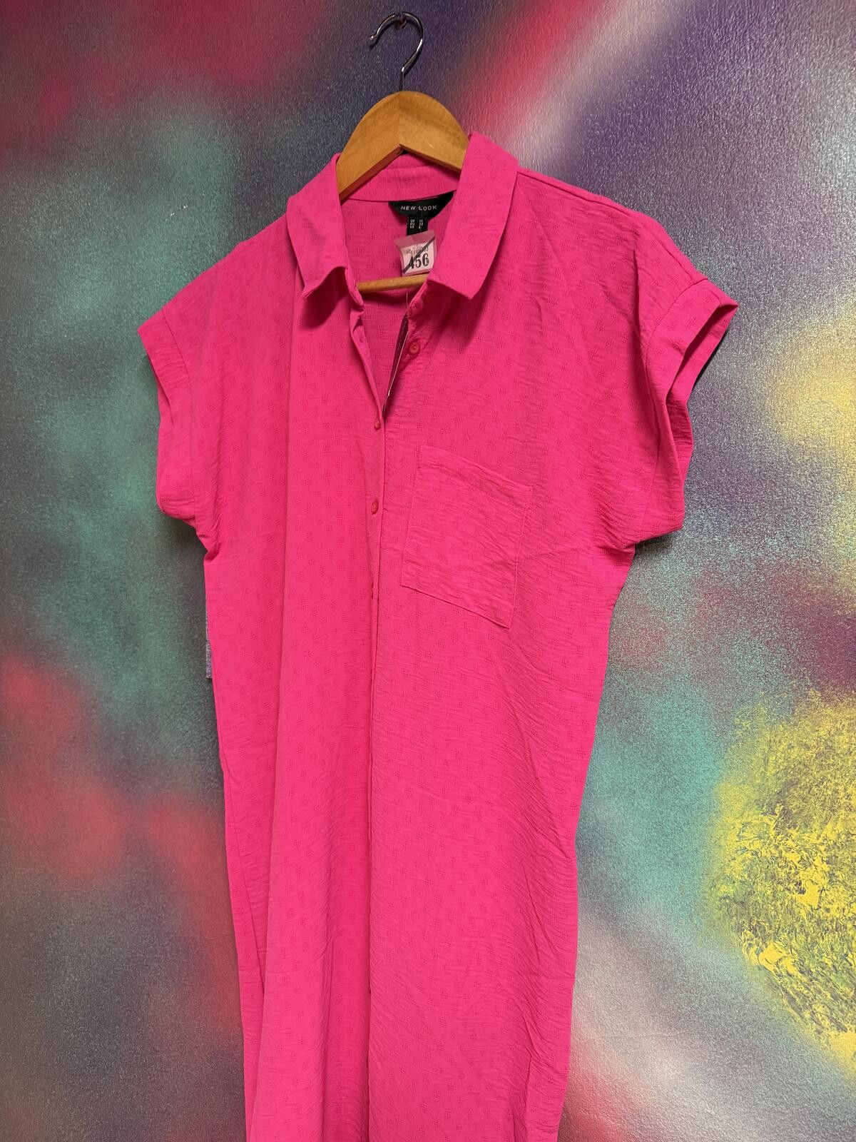 Other New Look bright pink short sleeve summer dress Size M / US 6-8 / IT 42-44 - 4 Thumbnail