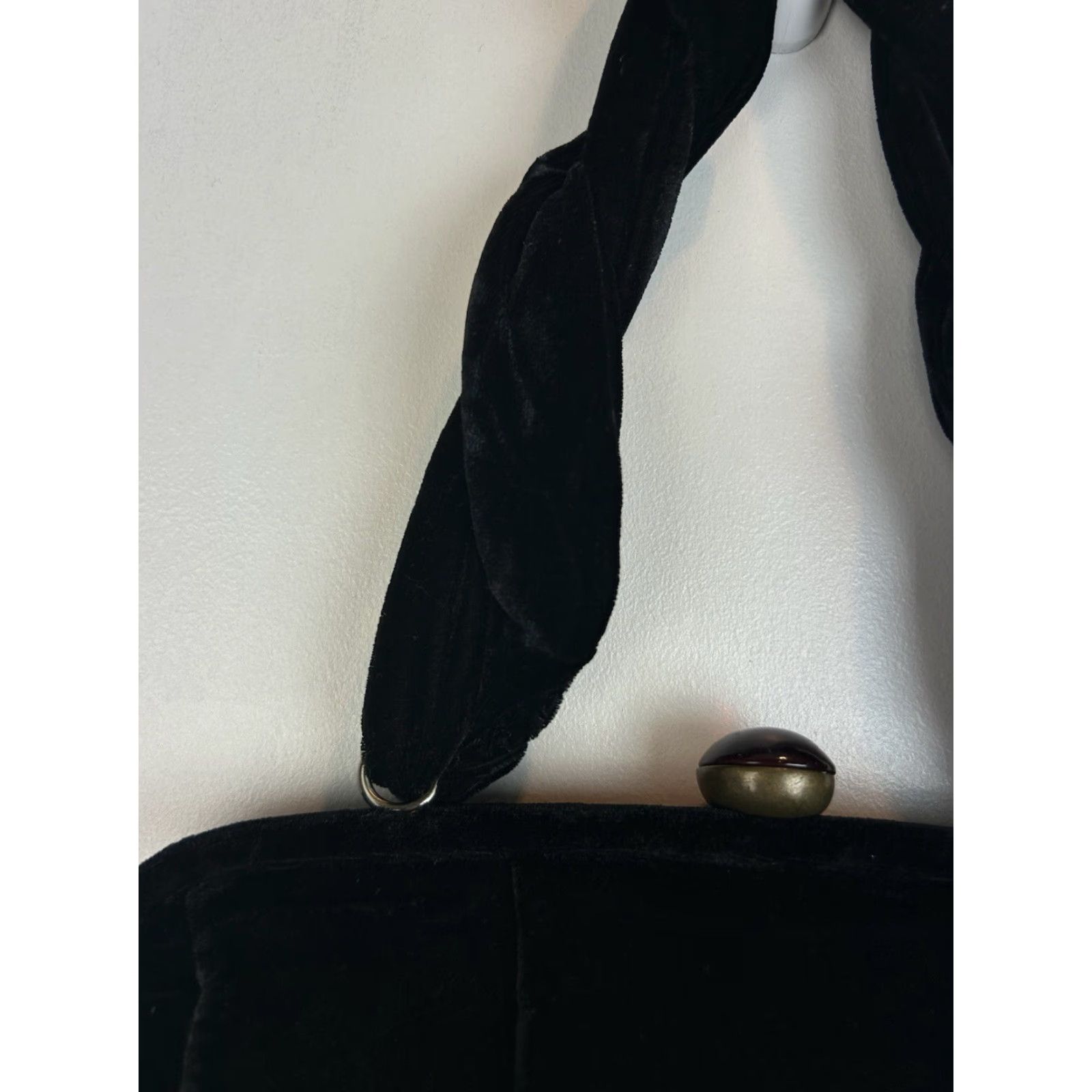 Velour Black Velvet Shoulder Bag Whimsigoth Witchy Gothic Feminine Dark User: Black Velvet Shoulder Bag Whimsigoth Witchy Gothic Feminine Dark Size ONE SIZE - 4 Thumbnail