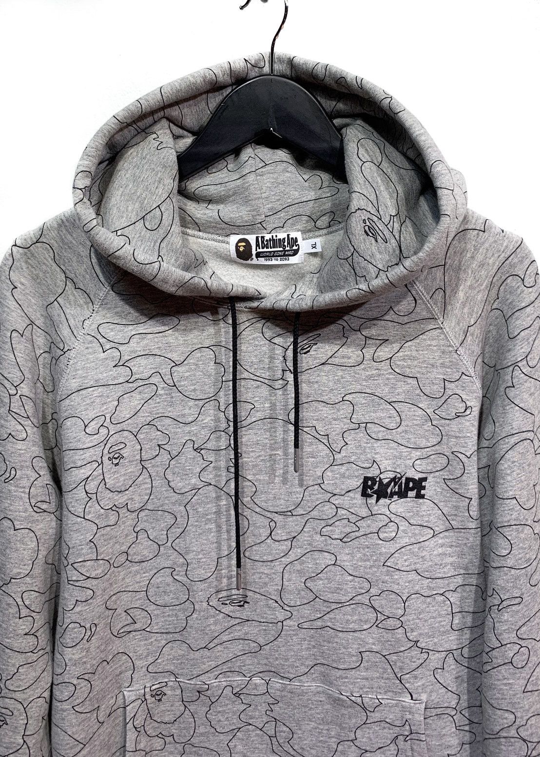 Bape Bape Grey Neoprene Cloud Hoodie Size US XL / EU 56 / 4 - 4 Thumbnail