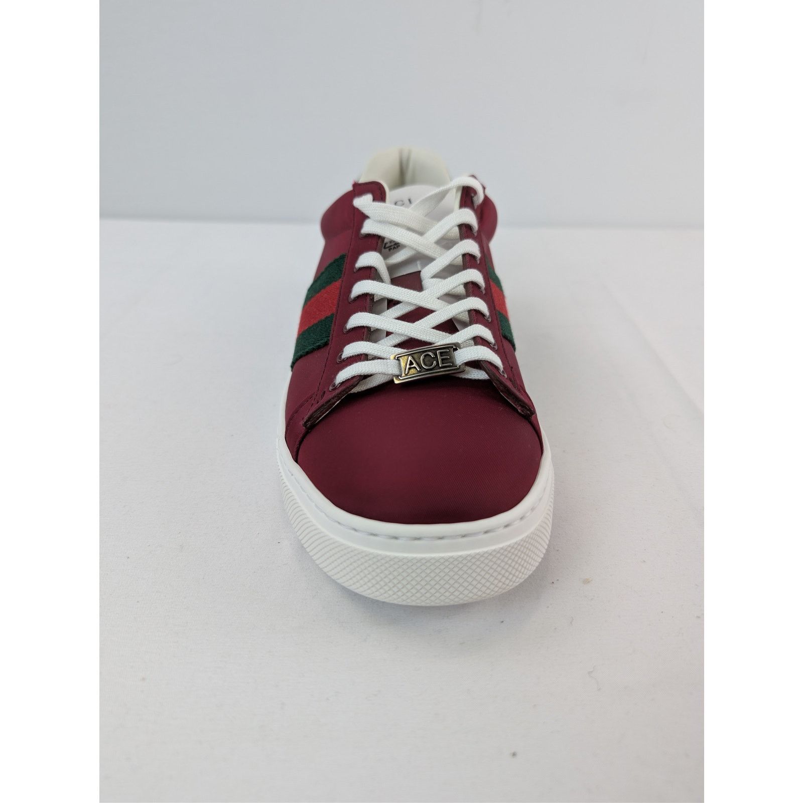 Gucci o1rshd1 Ace leather-trimmed sneakers in Red Size US 9.5 / EU 42-43 - 15 Thumbnail