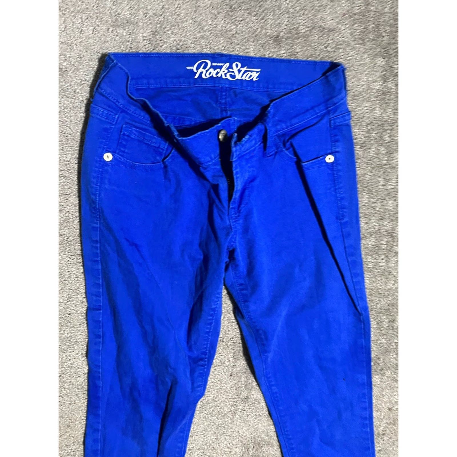 Old Navy Old Navy Womens Mid Rise Rockstar Super Skinny Royal Blue Jeans Size 2 Size 26" / US 2 / IT 38 - 2 Thumbnail