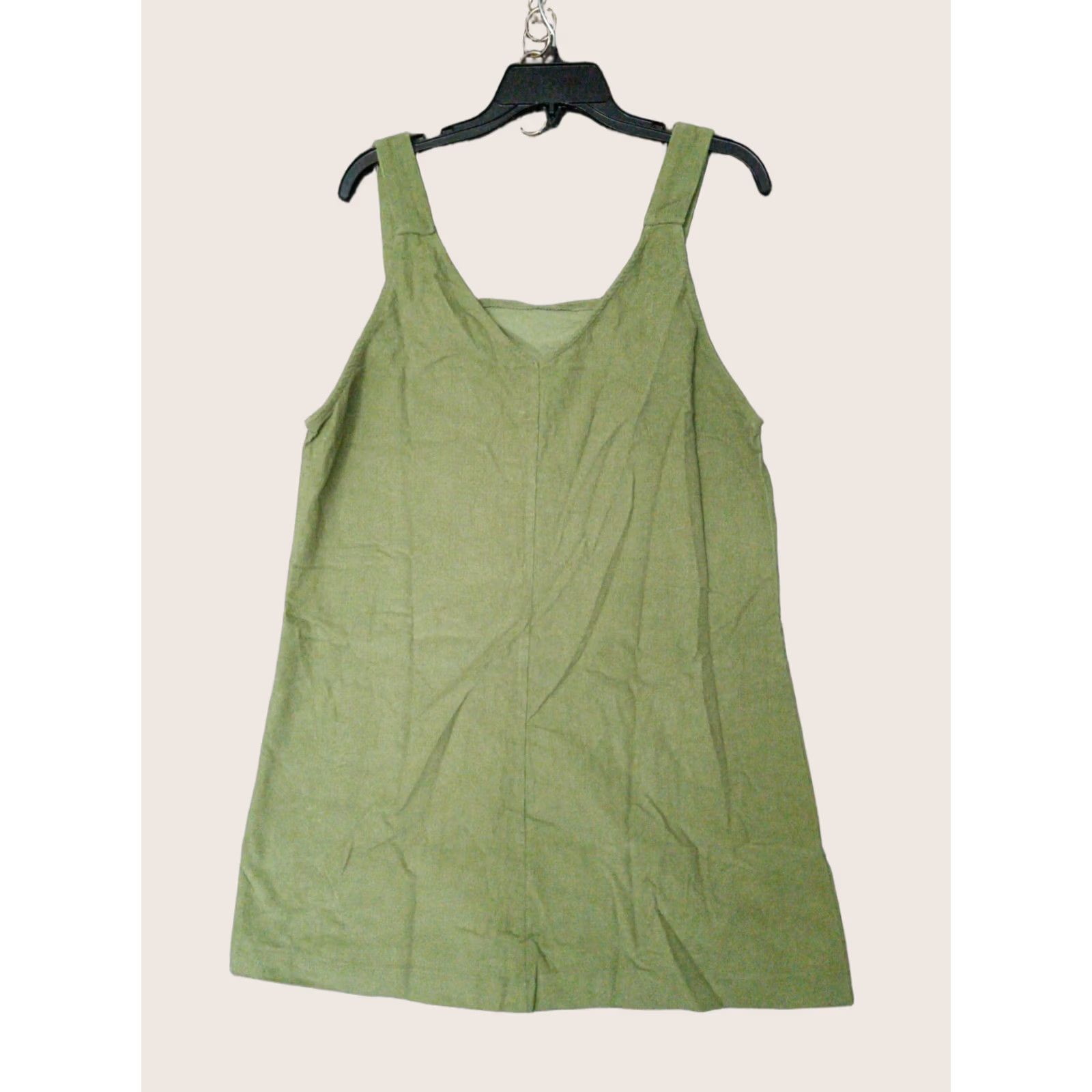 Vintage Nike Wild Fable Tank Top Shirt Womens L Green 100% Cotton Square Neck Sleeveless Breathable Lightweight Summer Beach Slimming Comfort Size L / US 10 / IT 46 - 1 Thumbnail